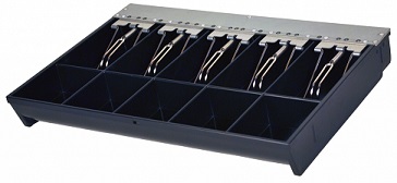 Clover 5-Coin Cash Drawer Tray – Removable Compartments, 13x13x2 (CCD0005)