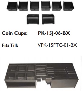 APG Cash Drawer Coin Cup Kit Pack-15VTA-BX Tills 5 Cups Included