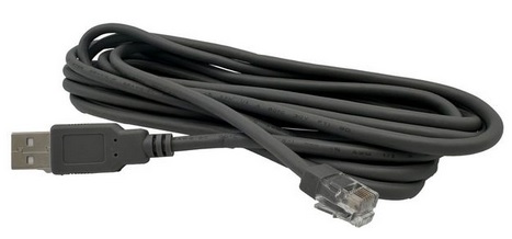 Logic Controls 520015 USB Cable for KB9/KB17, 9 foot with RJ11-6 Plug