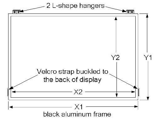 Magic Touch LCD Touch Screen Dimensions and Size Chart
