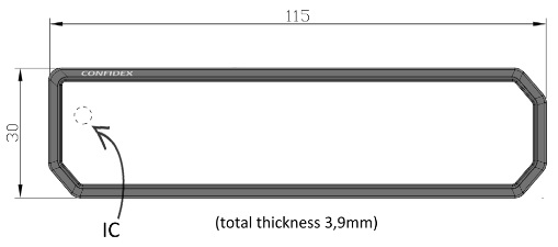 Zebra 10041055 RFID Hard Tag, Steelwave Classic, 115X30X3.9MM