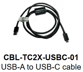 Zebra CBL-TC2X-USBC-01 USB Cable, USB-A to USB-C, 5 Feet