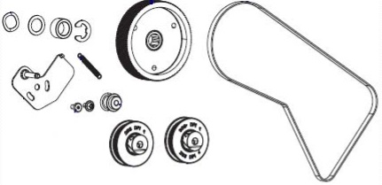 Zebra P1083320-054 Kit Main Drive System (Includes Pulleys, Belt
