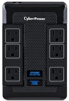 CyberPower HT600WSU2A 500V, 5-15P, Wall Tap, Black