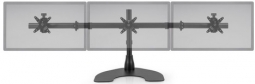 HAT Design Works 100-D16-B03 100 Series Desk Stand Triple Monitor Mount for Max 27 Inch Displays