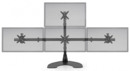 HAT Design Works 100-D28-B13 100 Series Desk Stand Quad Monitor Mount Stacked One Over Three