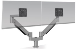 HAT Design 7000-500-8408-248 7000 Dual Monitor Arm with Quick Release and Flex Mount for Clamp