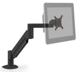 HAT Design Works 7000-500-FM-104 Articulating Monitor Arm with Flexmount, Black