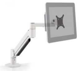 HAT Design Works 7000-500-FM-248 Articulating Monitor Arm with Flexmount, White