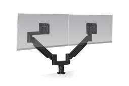 HAT Design Works 7000-800-8408-104 7000 Dual Monitor Arm with Quick Release and Flex Mount for Clamp