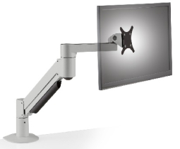 HAT Design 7500-500-124 7500 Deluxe Single, Monitor Arm. Includes FLEXmount, Silver