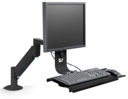 HAT Design 7509-1000HY-104 Office Mounts: Data Entry Monitor Arm and Flip Up Keyboard Tray