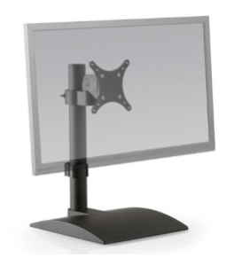 HAT Design Works 9109-S-104 Stand for Single, Monitor, Black