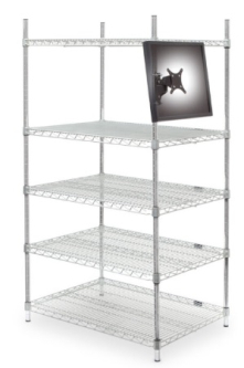 HAT Design Works 9110-8460-104 Monitor1" Wire Shelf Mount with VESA Tilter