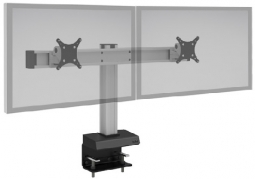 HAT Design BILD-2-CM-124 Bild Dual Side By Side Monitor Mount with Clamp Mount