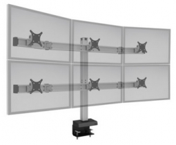 HAT Design Works BILD-3-3-CM-104 BILD Clamp Mount for Six Displays, Three Over Three