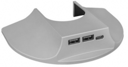 HAT Design CHG-CAP-1-SI Snap on Charging Cap for Single, Top Down Mount, Silver