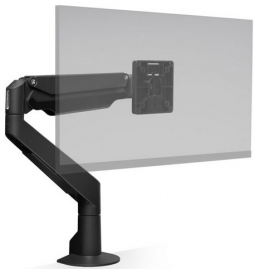 HAT Design Works E2-1-104 E2 Single, Articulating Monitor Arm with Top Down Clamp and Grommet Mount,