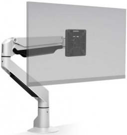 HAT Design Works E2-1-248 E2 Single, Articulating Monitor Arm with Top Down Clamp and Grommet Mount,