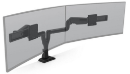 HAT Design Works E5G-D2SD-BLK TAA E5 Dual Dynamic Wide Monitor Arm, Black