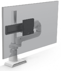 HAT Design Works E5G-P01SD-WHT E5 Single Dynamic Pole TAA Monitor Arm White