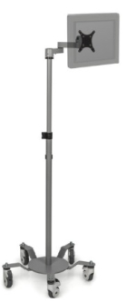 HAT Design Works FDM-VERSA-FLEX-9130 VERSA Cart Assembly with 2 8.5" Extension Arms, Silver