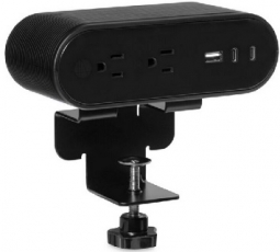 HAT Design PWR-ACC-BK Reya Standard Surface Power Module with 2 AC Outlets, 1 USB-A, 2 USB-C