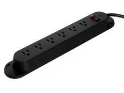 Reya PWRG-STRP-BK Power Strip, 6 power receptacles