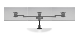 HAT Design Works STX-03S-104 STAXX, Triple MonitorMount, Side By Side with Clamp and Grommet Mount