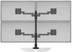 HAT Design Works STX-22W-104 STAXX Quad WideScreen Two Over Two Monitor Pole Mount with Desk Clamp