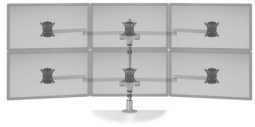 HAT Design STX-33W-104 STAXX Hex Monitor Mount for 3 Over 3 Widescreens Up to 32" with Desk Clamp