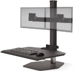 HAT Design Works WNST-2-104 Winston Sit Stand Dual Black