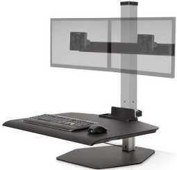 HAT Design Works WNST-2-124 Winston Sit Stand Dual Silver