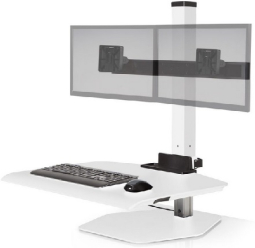 HAT Design Works WNST-2-248 Winston Sit Stand Dual White