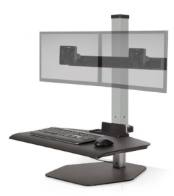 HAT Design Works WNST-2-CW-248 Winston Sit Stand Dual, Compact White