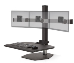 HAT Design Works WNST-3-104 Winston Sit Stand Triple Black