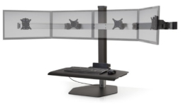 HAT Design Works WNST-4-CW-104 Winston Sit Stand Quad, Compact Black