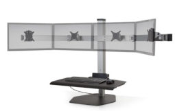 HAT Design Works WNST-4-CW-248 Winston Sit Stand Quad, Compact White