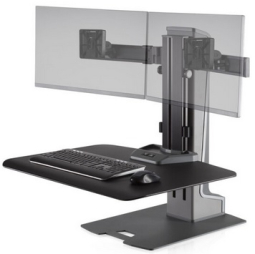 HAT Design Works WNSTE-2-270 Winston Electric Sit Stand Dual Monitor Mount