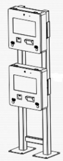 Outdoor Dual Post Tall Kiosk Stand