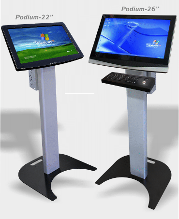 Kiosk-Podium Inexpensive Touch Screen Booth Stands