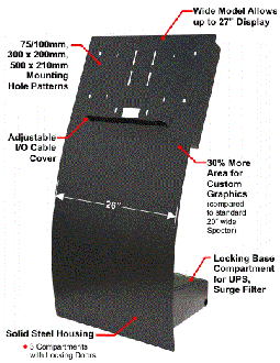 Specter K2 Kiosk Stand (26"wide) For up to 27" TXJ AIO