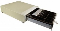 M-S Cash Drawer CF-460BX-M-APW (5B/6C, Steel Front, Media Slots, Printer Driven) Apple White