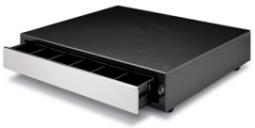 M-S Cash Drawer EP-125KL66-B Cash Drawer, 6-Bill, 6 -Coin Insert, No Media Slots, Black