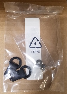 Touch Dynamic Q-STRAP-SCREWS-V2 Q-Strap Screws Screw Kit Two Screws Two Washers, Black