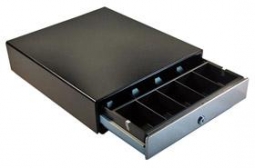 APG VS320-BL1416 Cash Drawer (14 x 16, 4B/5C, Stainless Front, No Slots, Printer Driven) Black