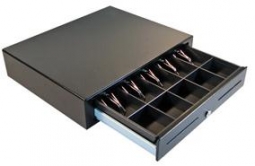 APG VB320-BL1915 Cash Drawer (19 x 15, 5B/5C, Painted Front, Two Slots, Printer Driven) Black