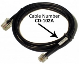 APG  CD-102A Cash Drawer to Printer Cable, 5 feet for TPG, Ithaca APG CD-102A