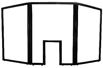 APG Guardiant Shield HS66910 Countertop Screen, 6'6" X 3' Clear Acrylic, Without Window