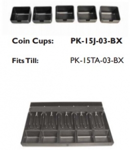 APG PK-15J-03-BX Cash Drawer Heavy Duty Weighable Coin Cup Kits